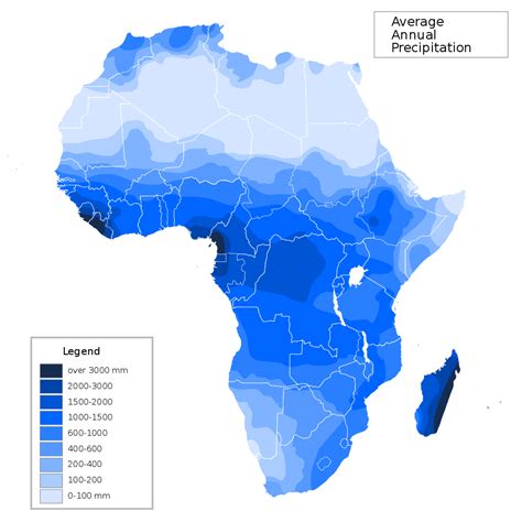 Map of the african continent with country names and rainfall. File:Africa Precipitation Map.svg - Wikipedia