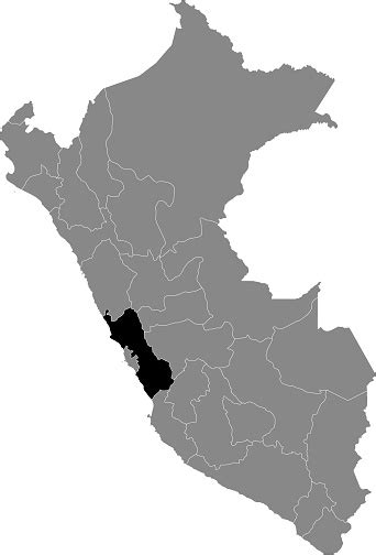 Ilustración De Mapa De Ubicación Del Departamento De Lima Y Más