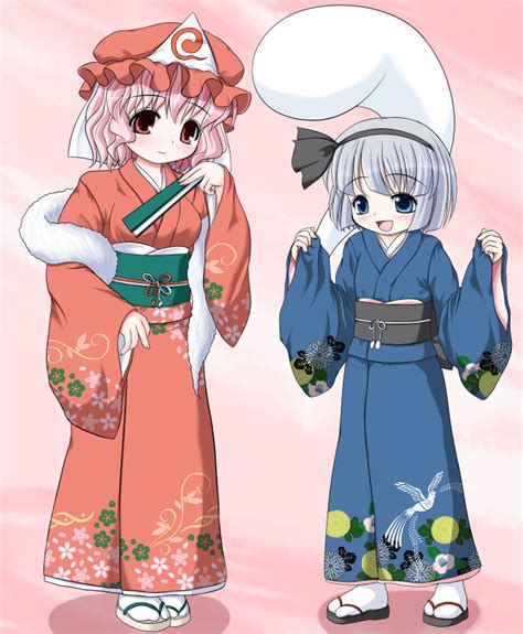 Konpaku Youmu Saigyouji Yuyuko And Konpaku Youmu Touhou Drawn By Riku Rikkuru Danbooru