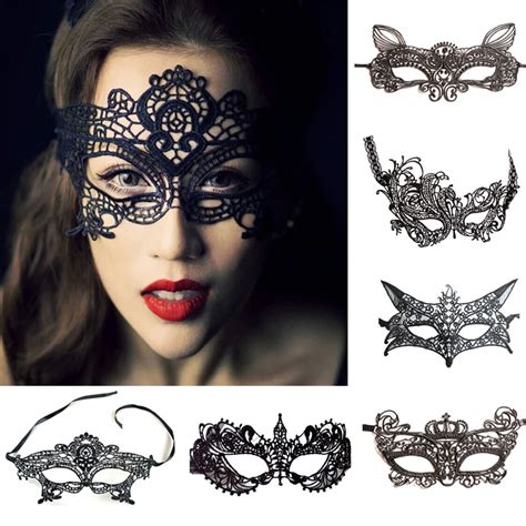 Buy 2pcs Lot Black Sexy Lady Lace Face Mask Eye Mask