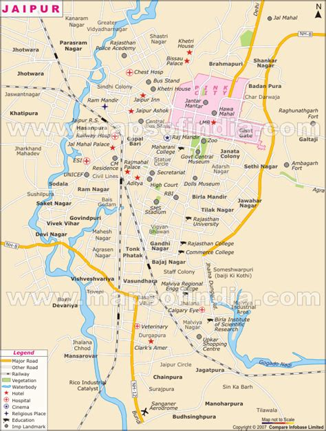 Map Of Jaipur Travelsmapscom