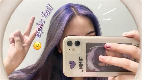 I Dyed My Hair Purple For The First Time Youtube
