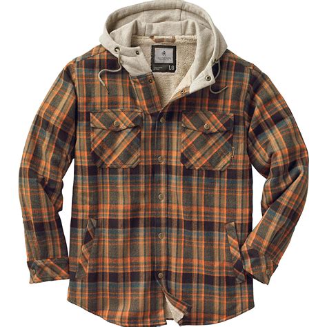Legendary Whitetails Mens Camp Night Berber Lined Hooded Flannel Ebay