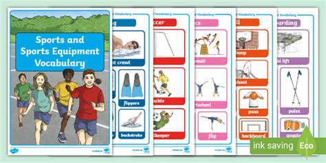 FREE Sports And Sports Equipment Vocabulary For English Language Learners