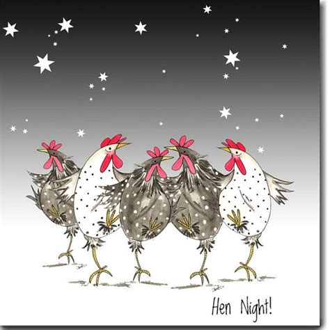 Hen Night Greeting Card Funny Chicken Card Barnyard Dancing
