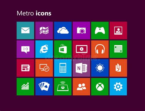 Metro Icons Editorial Stock Image Illustration Of Symbol 27355829