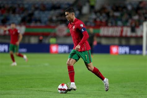 Portugals Forward Cristiano Ronaldo Action During Editorial Stock Photo