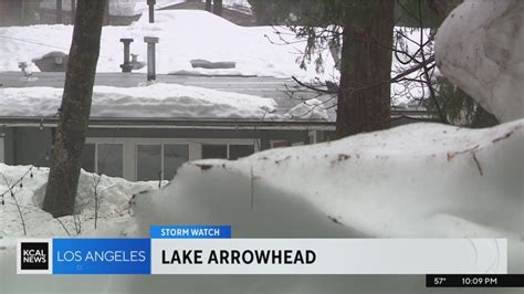 heavy rain melting snow in lake arrowhead raising flooding concerns youtube