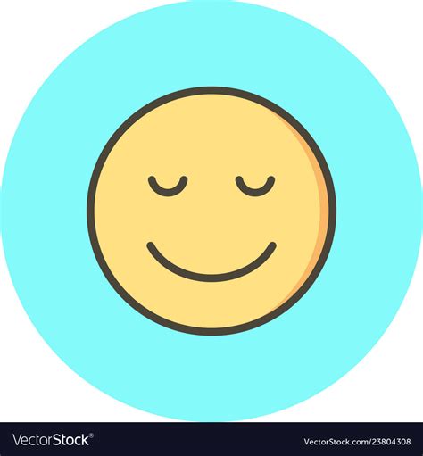Calm Emoji Icon Royalty Free Vector Image Vectorstock