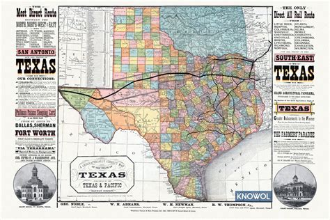 Beautifully Detailed Map Of Texas Railroads From 1876 Knowol