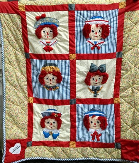 Raggedy Ann And Andy 3d Quilt By Applause 100 Cotton 53 By 46