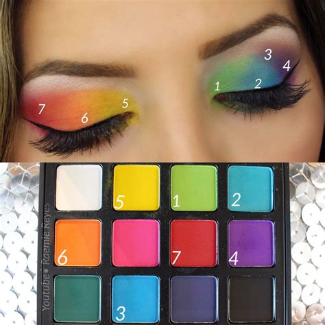 Step By Step On My Rainbow Eyeshadow Makeup Full Tutorial On Youtube