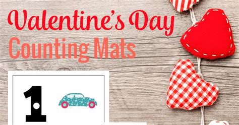Valentines Day Counting Mats Count Child And Homeschool