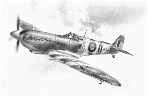 Here we need to start drawing more thick lines. Ace of Aces (pencil) - Pencil Sketches - Aviation Art by ...