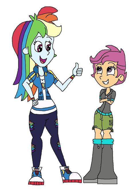 Rainbow Dash And Scootaloo By Hunterxcolleen On Deviantart
