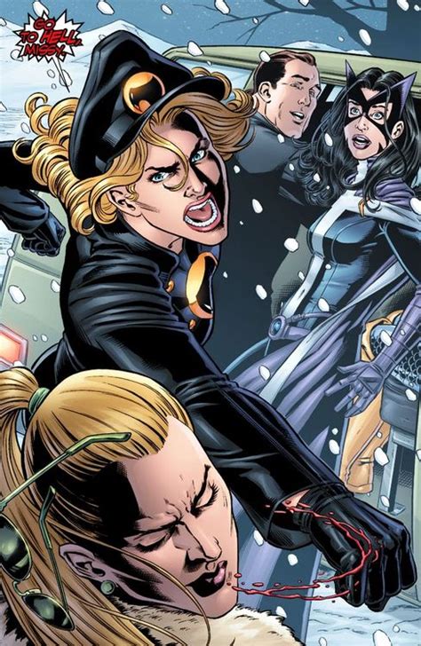 Lady Blackhawk Punches Blonde Superhero Catfights Female