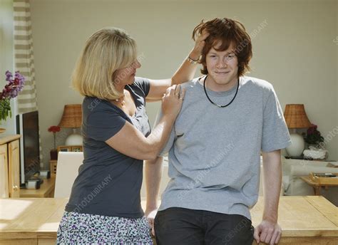 Mother Stroking Sons Head Stock Image F0038056 Science Photo Library