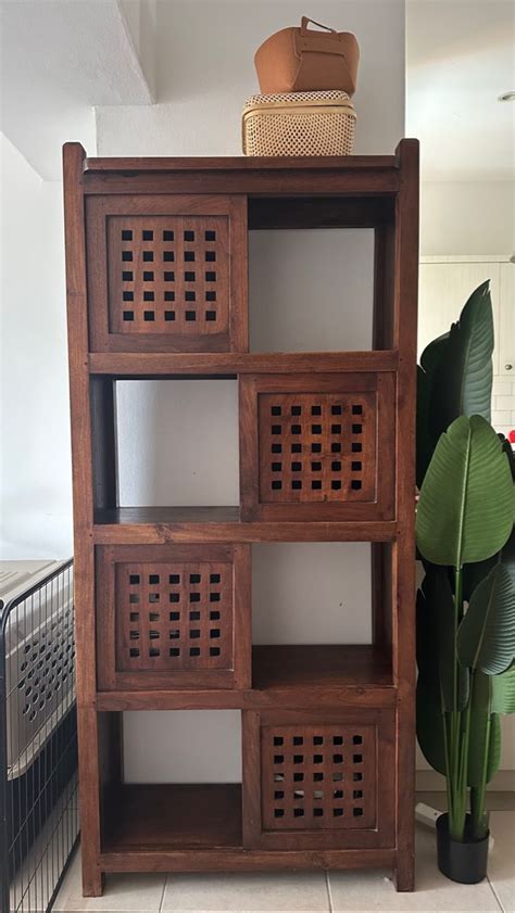 Wooden Asian Style Bookcase Furniture Home Living Furniture