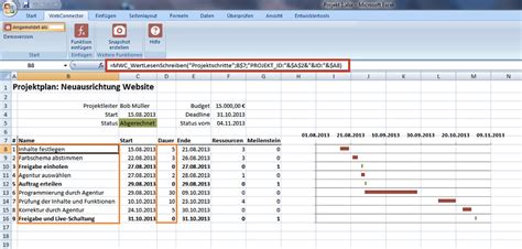 Projektstatusbericht excel vorlage, vertrag, schablone, formular oder dokument. Excel mit der Datenbank verbinden