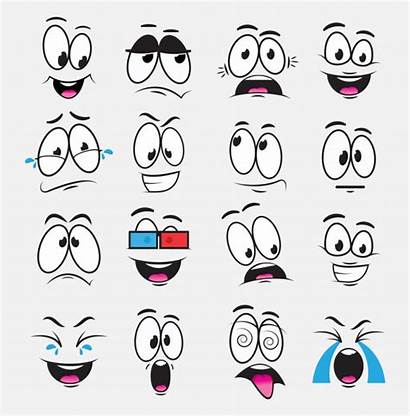 Eyes Cartoon Funny Expression Emotions Vector Laughter