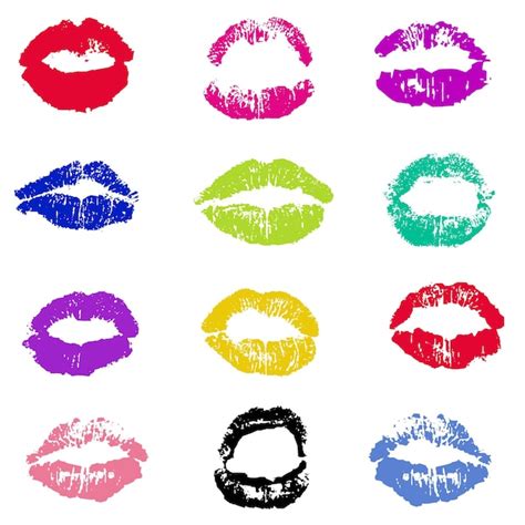 Premium Vector Lipstick Kiss Print Bright Background Vector Illustration