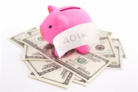 Piggy Bank 401k And Dollar Stock Image Image Of Terra 23644503