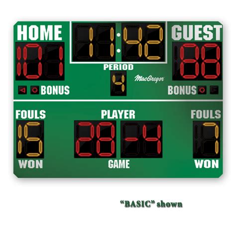 Macgregor Basketball Scoreboard 8x6 Db