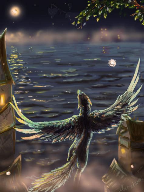 Hippogriff Flying In The Night By Markizaki On Deviantart