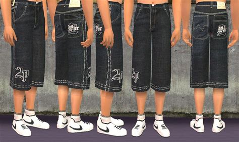Mod The Sims Black 2pac Baggy Shorts For Men