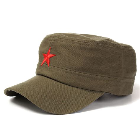 Unisex Red Star Cotton Army Cadet Military Cap Adjustable Hat Alex Nld