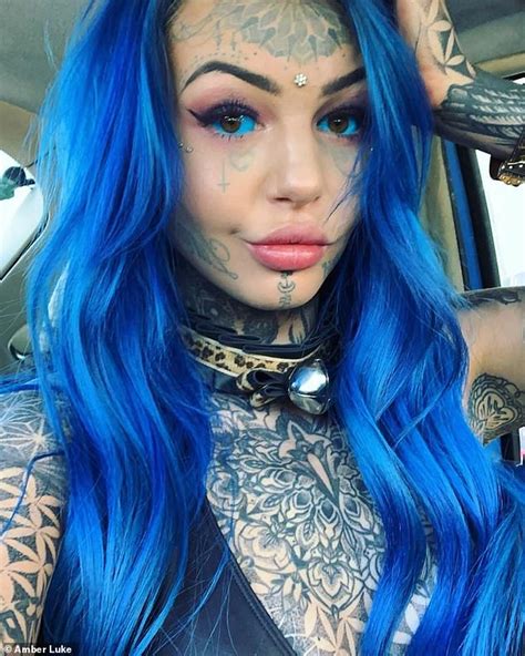Blue Haired Tattooed Bikini Model Models Female People Background The Best Porn Website
