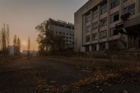 Sundown Chernobyl Sunset City Haunting Photos