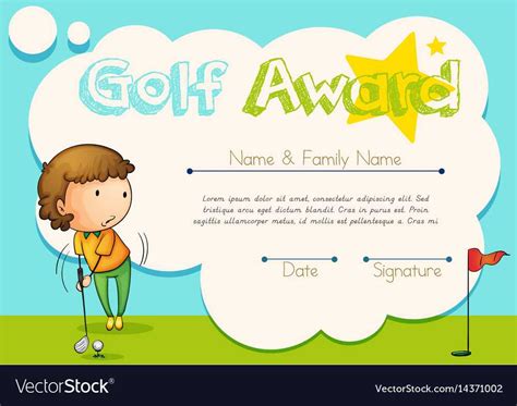 Golf Certificate Template Free Professional Template