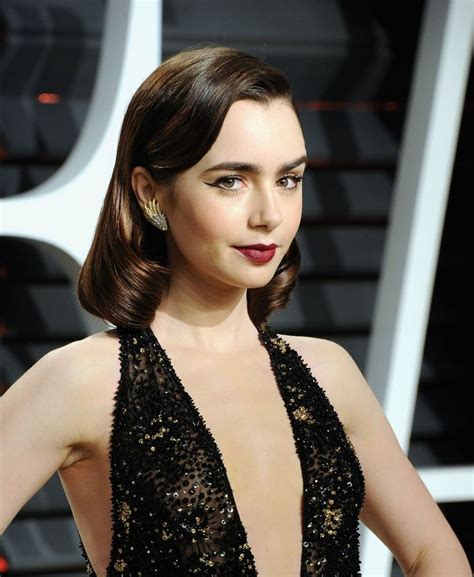 Lily Collins S Negative Space Cat Eye Is The Perfect Blend Of Edgy And