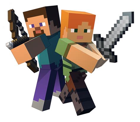 Download Hd Alex Y Steve Minecraft Transparent Png Image