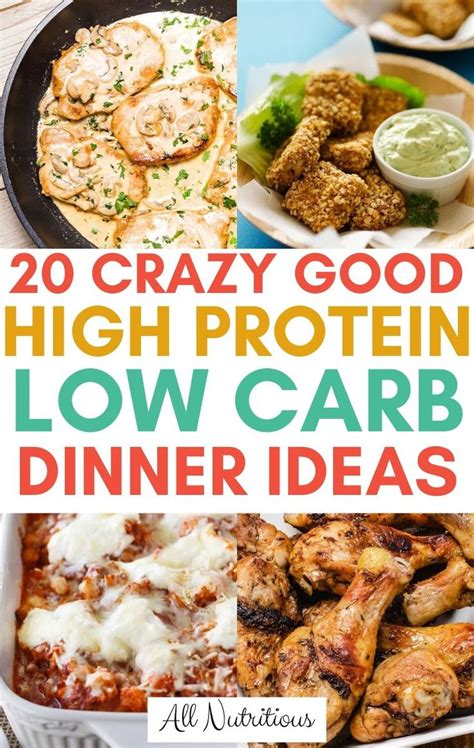 20 High Protein Low Carb Dinner Ideas Healthy High Protein Meals