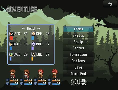 Adventure Menu For Rpg Maker Mz By Bluemoon Nebula Games