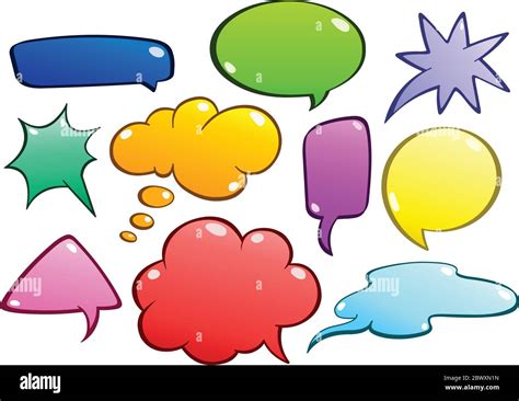 Colorful Speech Bubbles Set Stock Vector Image And Art Alamy