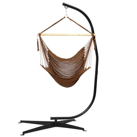 【2 Adults 330lbs】hammock Chair With C Stand Outdoor Swing Chair Indoor