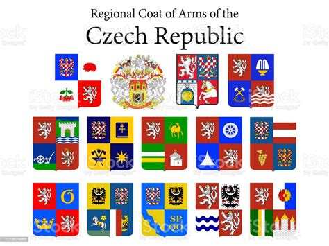 Czech Regions Coat Of Arms Set Stock Illustration Download Image Now