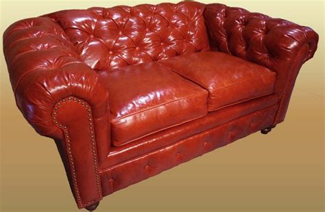 Red Delicious Leather Loveseat Western Sofas And Loveseats Bold Red