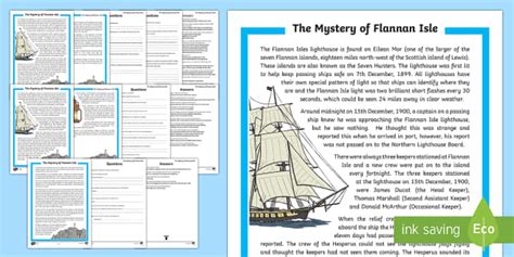 Eileen Mor Lighthouse Mystery CfE Reading Comprehension