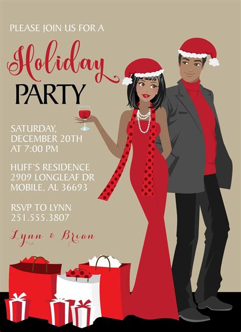 Couples need some interesting and fun moments, too, to keep their relationship lively. Couples Christmas Party Invitations | Christmas ...
