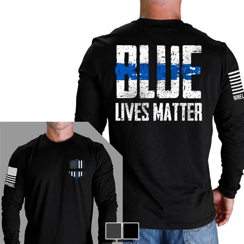 Nine Line Blue Lives Matter Ls T Shirt Extreme Shirts Opa Extreme