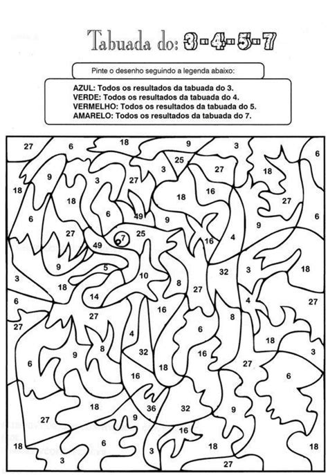 Desenhos Para Colorir De Acordo Com Os Numeros