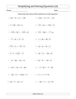 Easy Algebra Problems And Answers