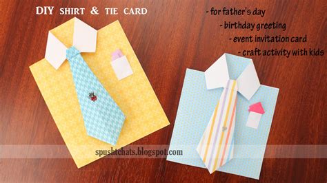 The solid together with a pattern gives it a fun, realistic look. Shirt & Tie Greeting Card for Birthday, Father's Day - YouTube