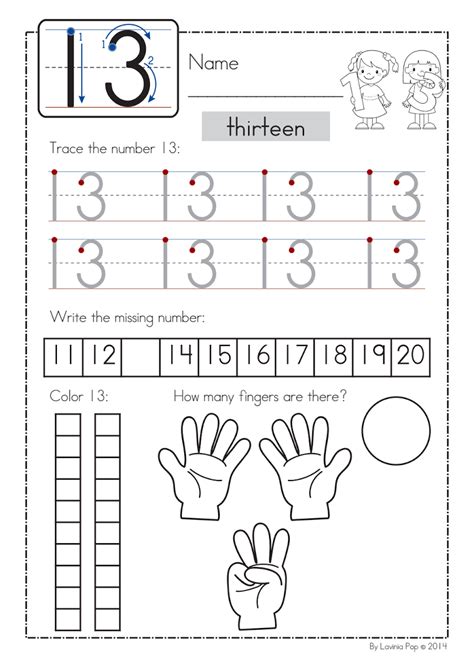 Numbers For Preschool Worksheets
