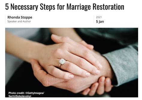 5 Necessary Steps For Marriage Restoration By Rhonda Stoppe Rhonda Stoppe