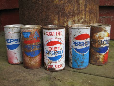 Vintage Pepsi Cans Lot Collectible Tin Soda Can By Mundomio
